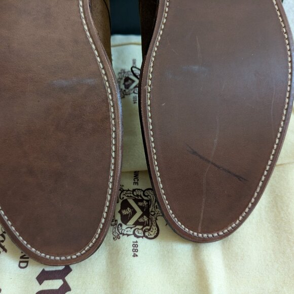 Alden Plain Toe Blucher in Snuff Suede, 10D - Picture 8 of 14